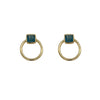 Luna 'Dia' Green Jade Gold Earrings
