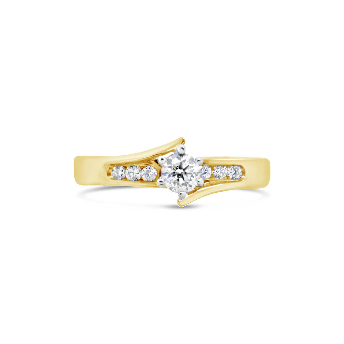 9ct Bitone Diamond Engagement Ring