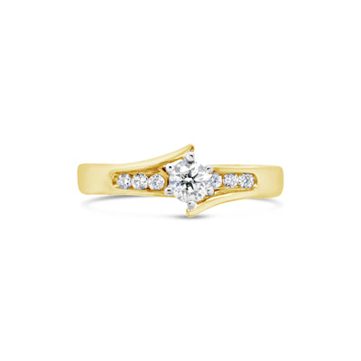 9ct Bitone Diamond Engagement Ring