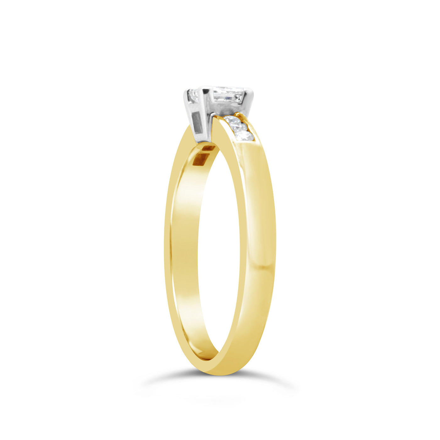 9ct Bi-tone Princess Cut Diamond Ring