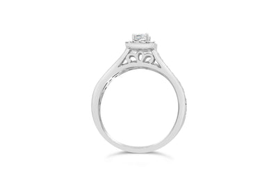 14ct White Gold 1.02ct Diamond Bridal Set