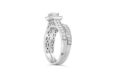 14ct White Gold 1.02ct Diamond Bridal Set