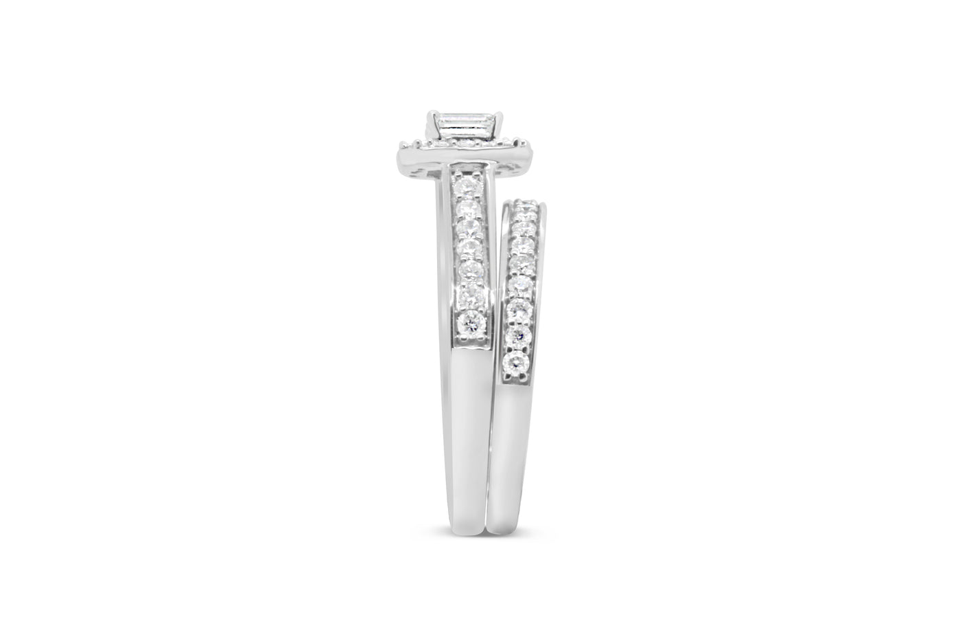 14ct White Gold 1.02ct Diamond Bridal Set