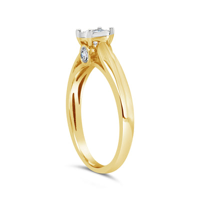 14ct Yellow Gold Diamond Ring TDW 0.50ct