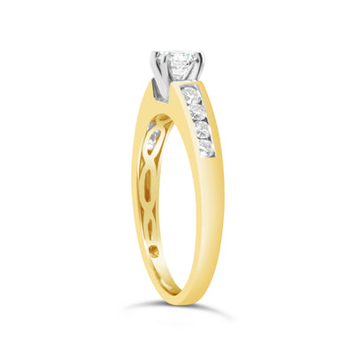 14ct Yellow Gold Diamond Engagement Ring