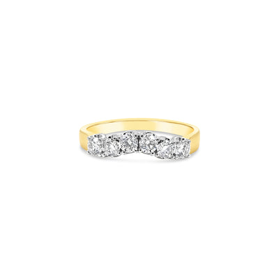 9k Bitone Diamond Eternity Ring