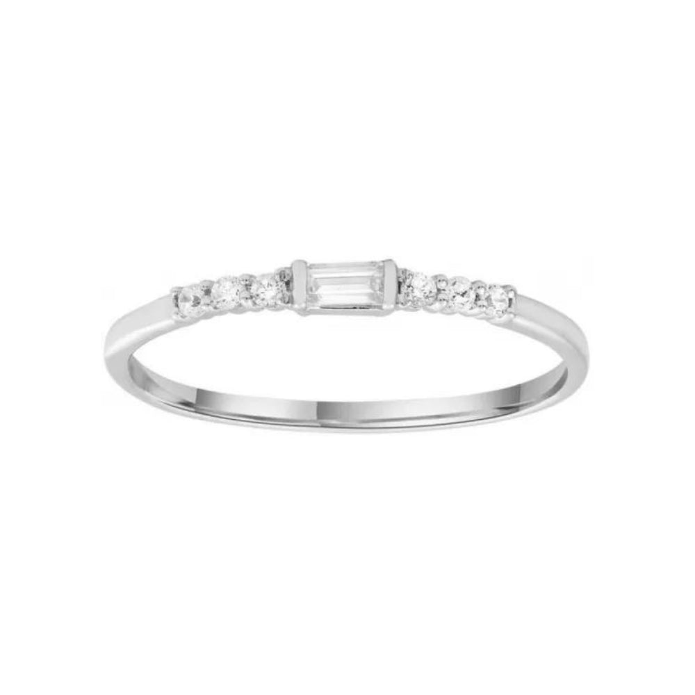 9k White Gold Diamond Band (N)