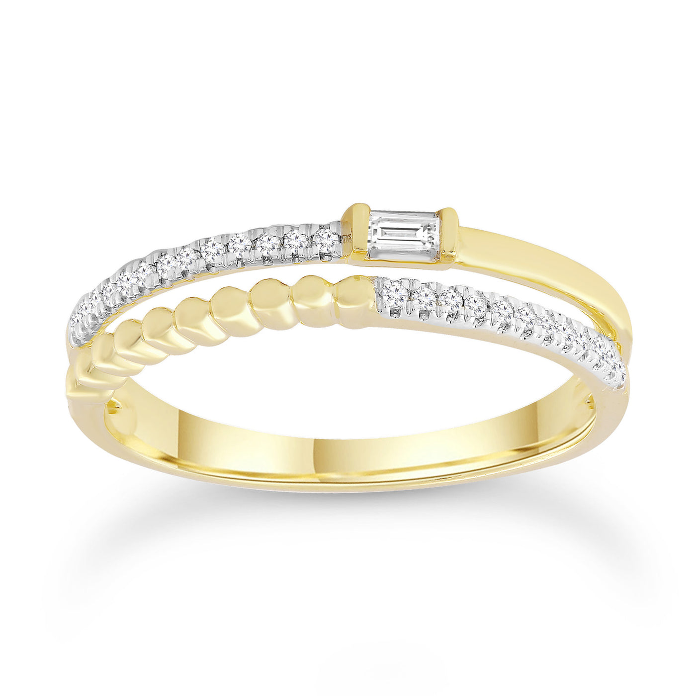 9k Yellow Gold Diamond Ring
