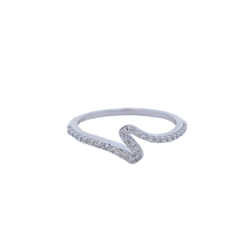 10k Gold Diamond Ribbon Ring