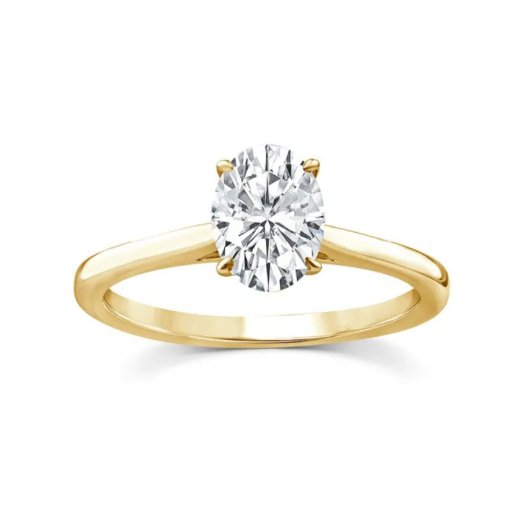 9ct Yellow Gold 1ct Lab Grown Diamond Solitaire Oval