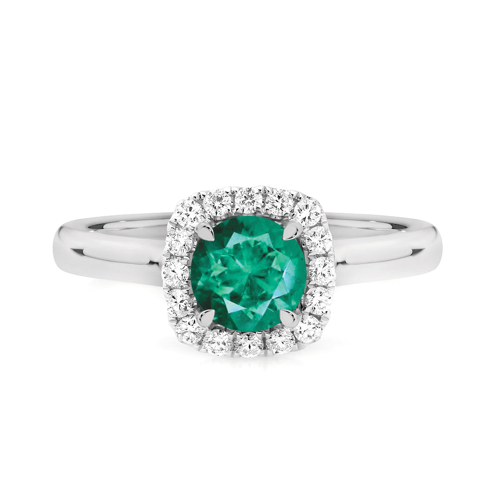 18k White Gold Seafoam Tourmaline Ring