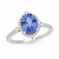 9K Tanzanite & Diamond Ring