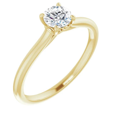 Amavi 14ct Yellow Gold 0.50ct Round Brilliant Moissanite Solitaire