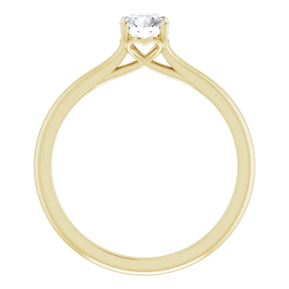 Amavi 14ct Yellow Gold 0.50ct Round Brilliant Moissanite Solitaire