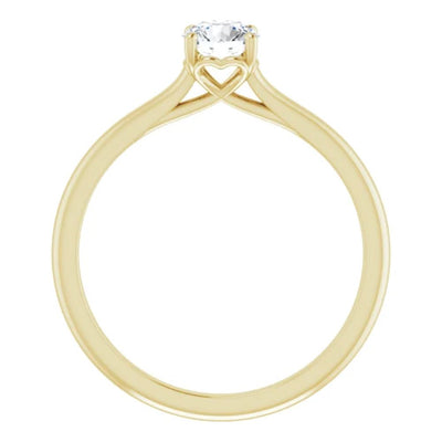 Amavi 14ct Yellow Gold 0.50ct Round Brilliant Moissanite Solitaire