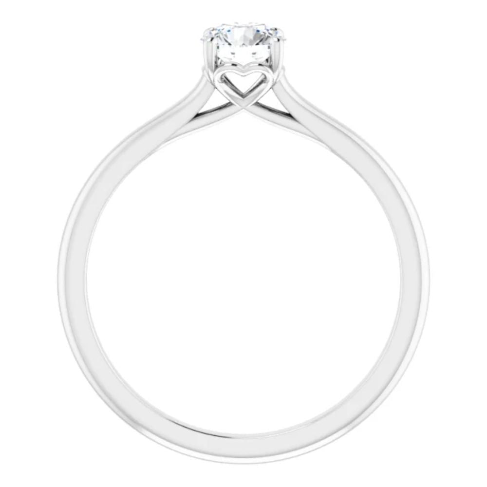 Amavi 14ct White Gold 0.50ct Round Brilliant Moissanite Solitaire