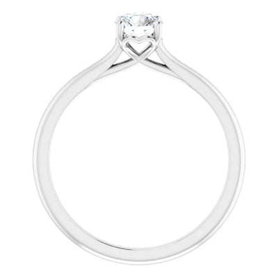 Amavi 14ct White Gold 0.50ct Round Brilliant Moissanite Solitaire