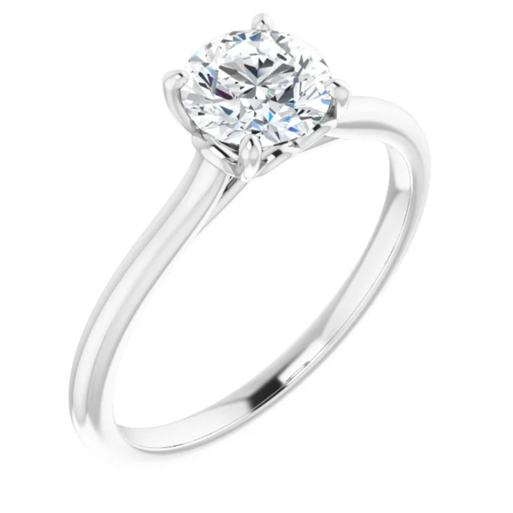 Amavi 14ct White Gold 0.75ct Round Brilliant Moissanite Solitaire