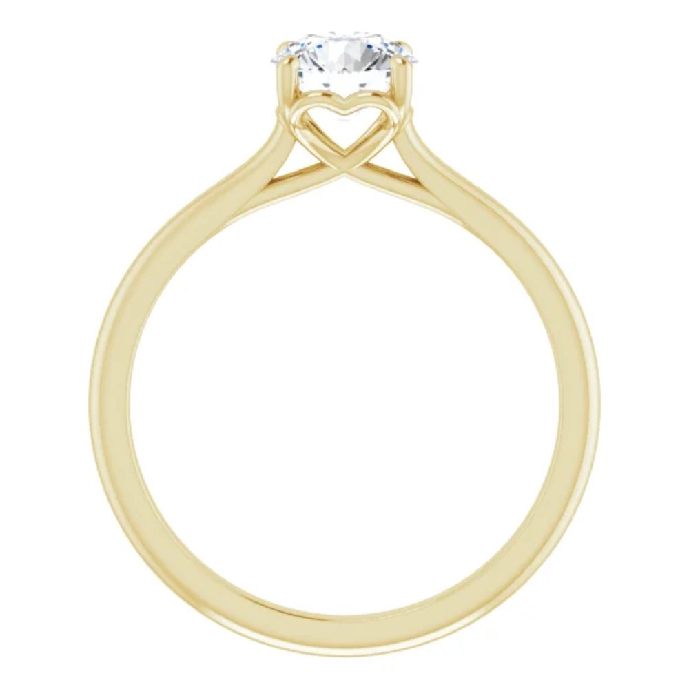 Amavi 14ct Yellow Gold 0.75ct Round Brilliant Moissanite Solitaire