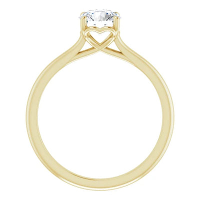 Amavi 14ct Yellow Gold 0.75ct Round Brilliant Moissanite Solitaire