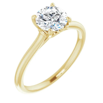 Amavi 14ct Yellow Gold 1.00ct Round Brilliant Moissanite Solitaire