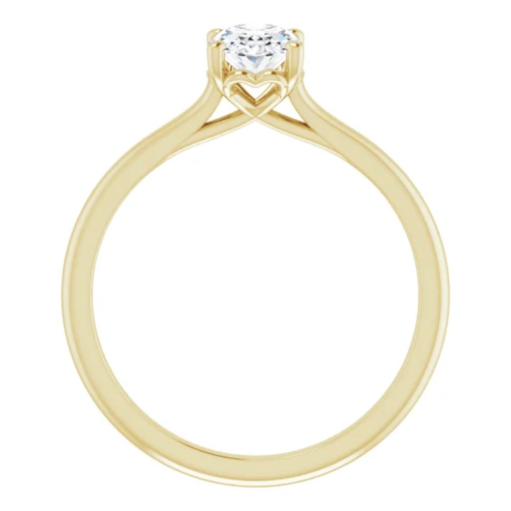 Amavi 14ct Yellow Gold 0.75ct Oval Moissanite Solitaire