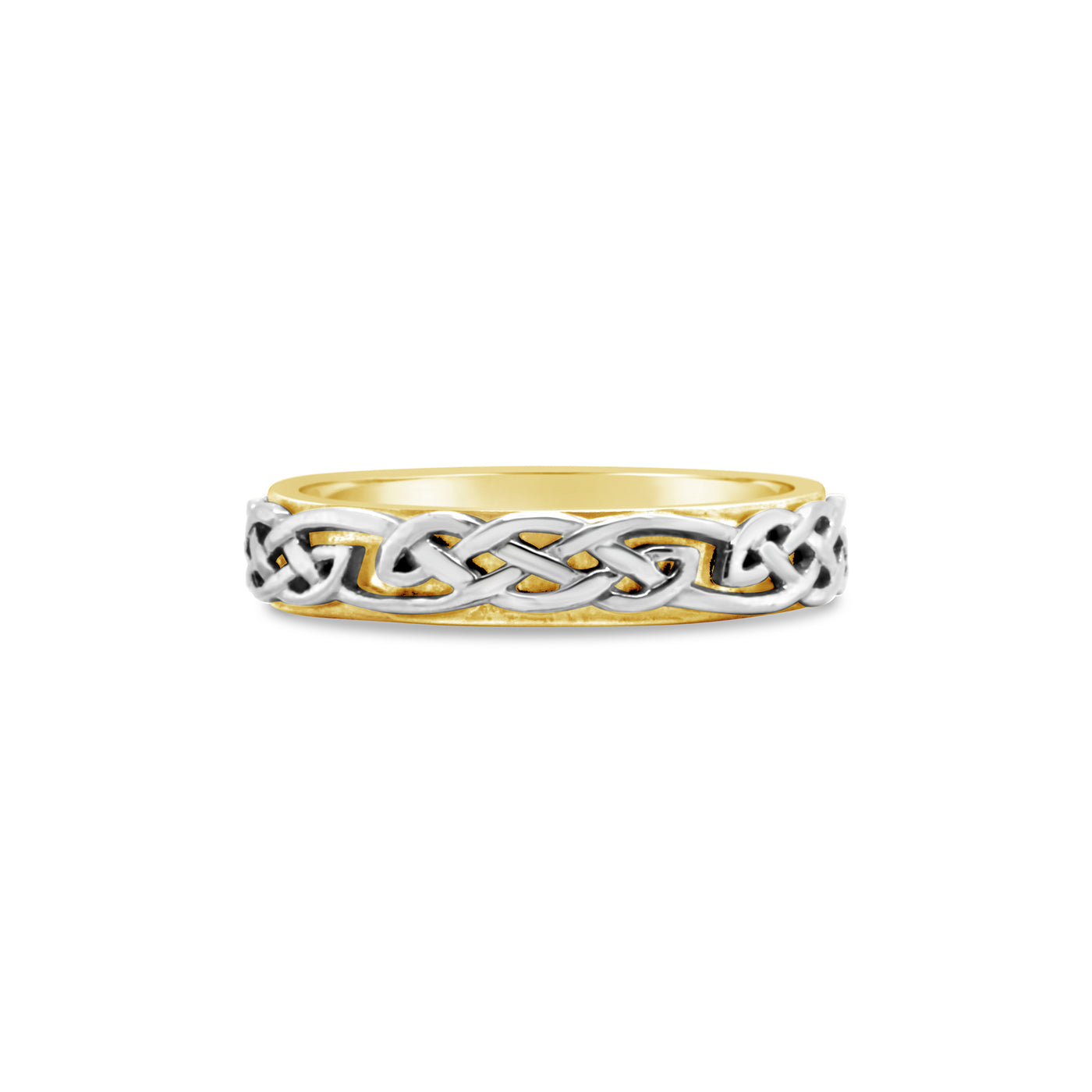 9ct Yellow Gold & Palladium Celtic Class "Infinity" Ring