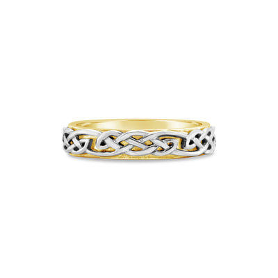 9ct Yellow Gold & Palladium Celtic Class "Infinity" Ring