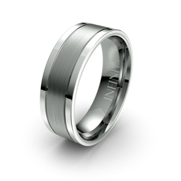 Infinity Titanium Wedding Band (V)