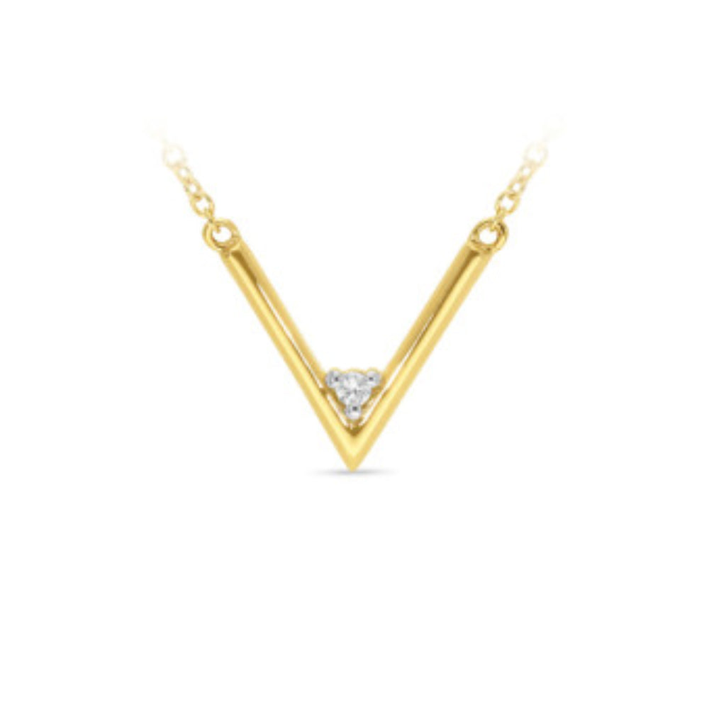 9k Yellow Gold Diamond Pendant