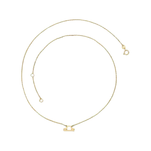 9k Yellow Gold Libra Zodiac Necklace