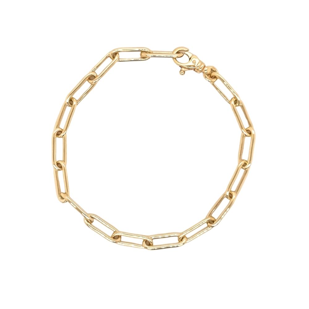 9k Yellow Gold NZ Handmade Paperlink Bracelet