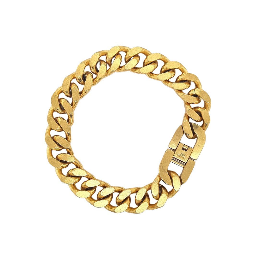 Revolution 22cm Curb Link Steel Yellow Gold Plated Chain