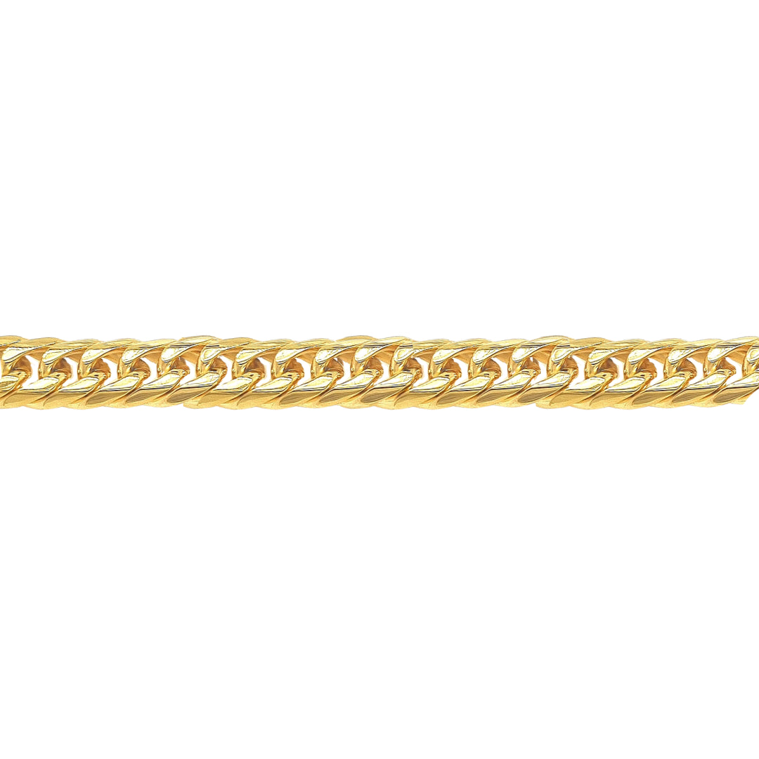 Revolution 21cm Curb Link Steel Yellow Gold Plated Bracelet