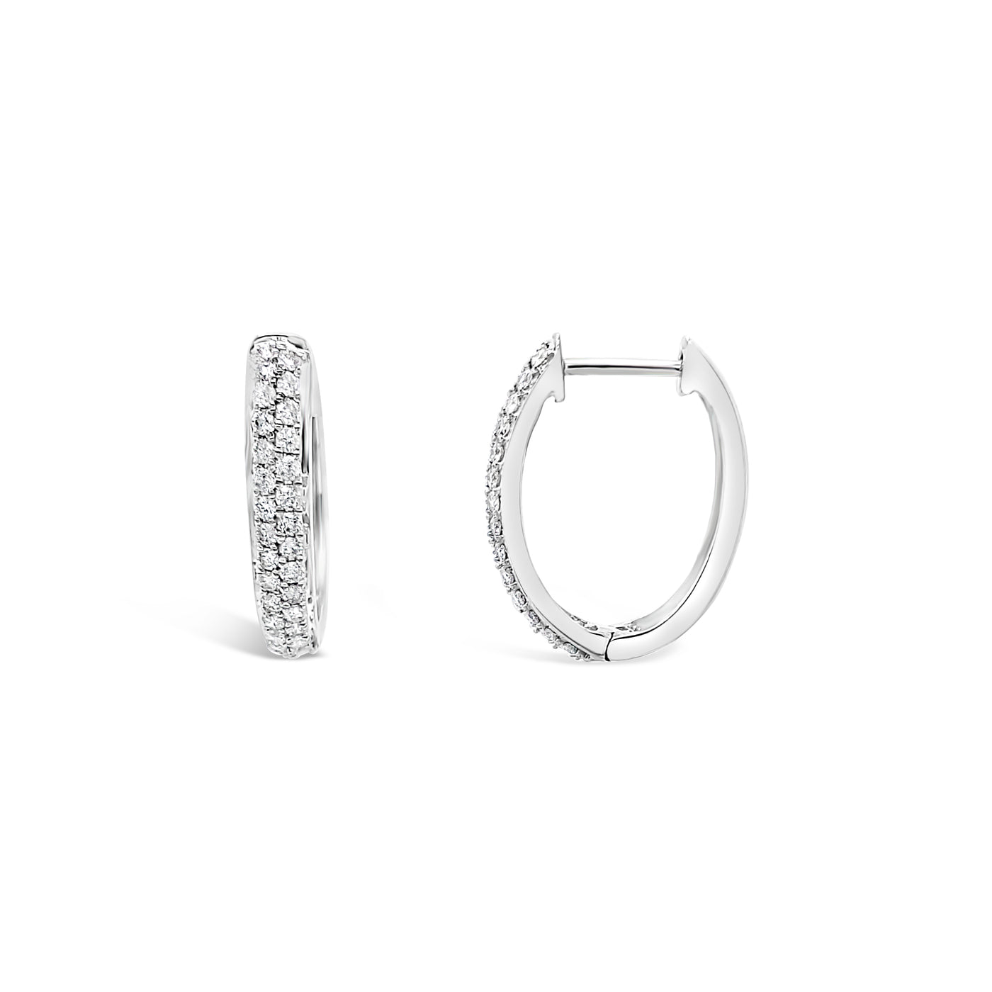 14k Diamond Hoop Earrings