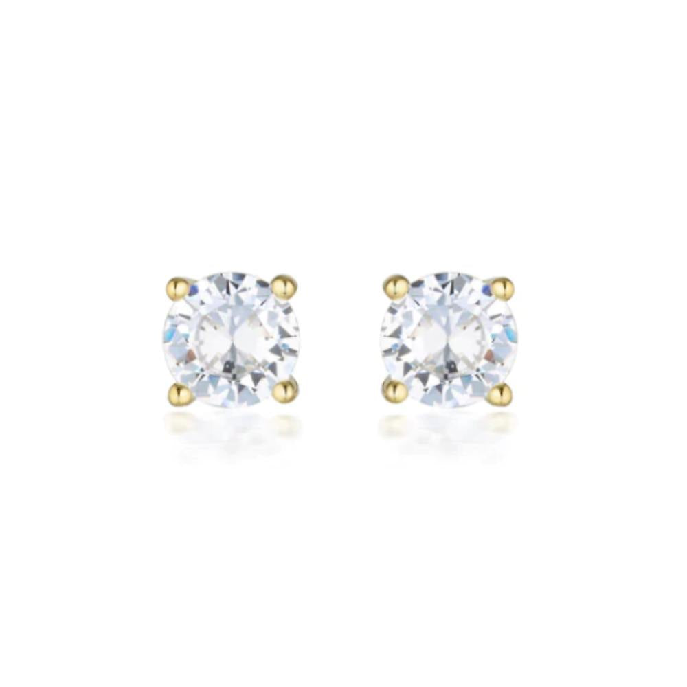 Amavi 9k Gold Moissanite Stud Earrings