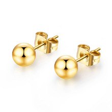 9ct Yellow Gold 8mm Ball Stud Earrings