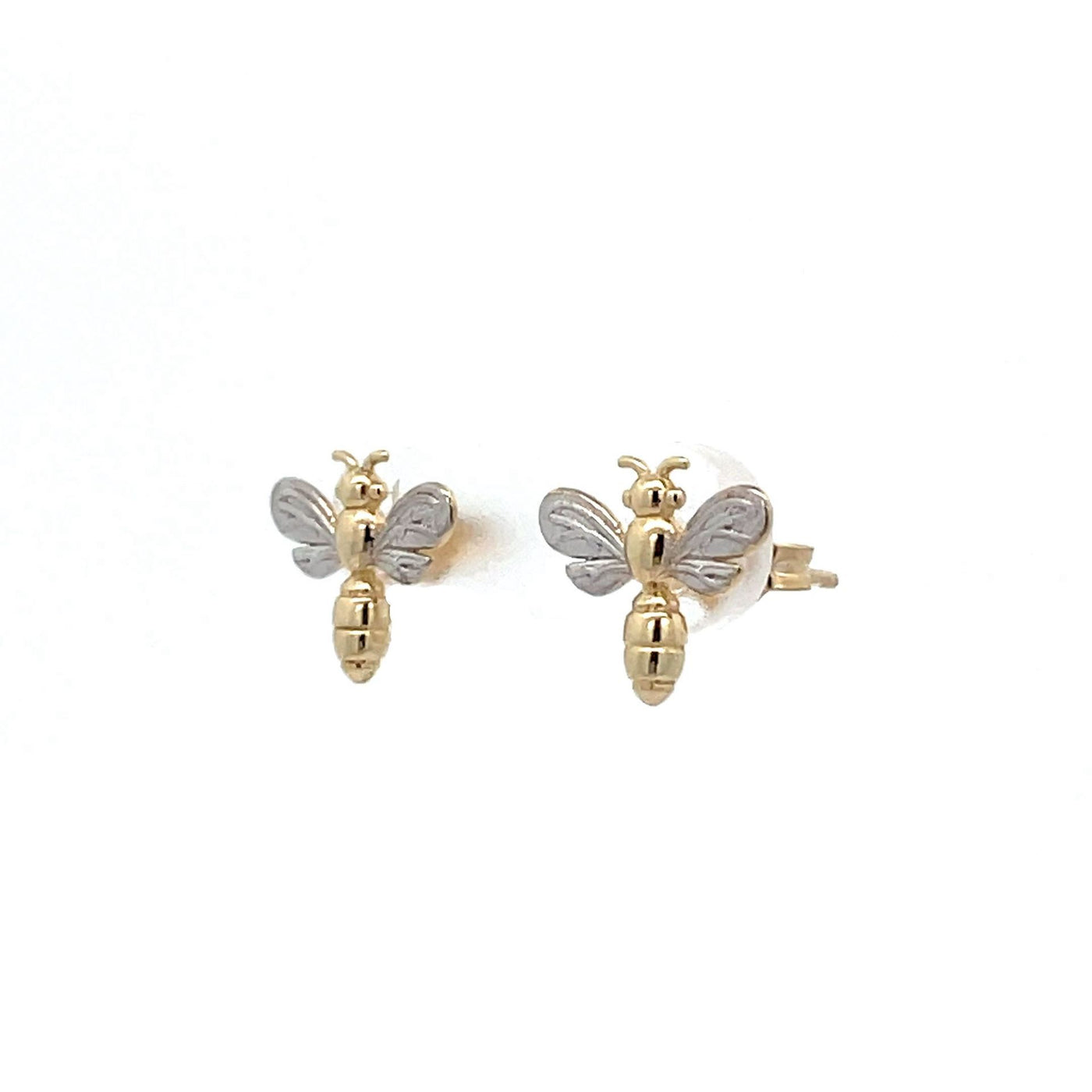 9k Bitone Bee Earrings