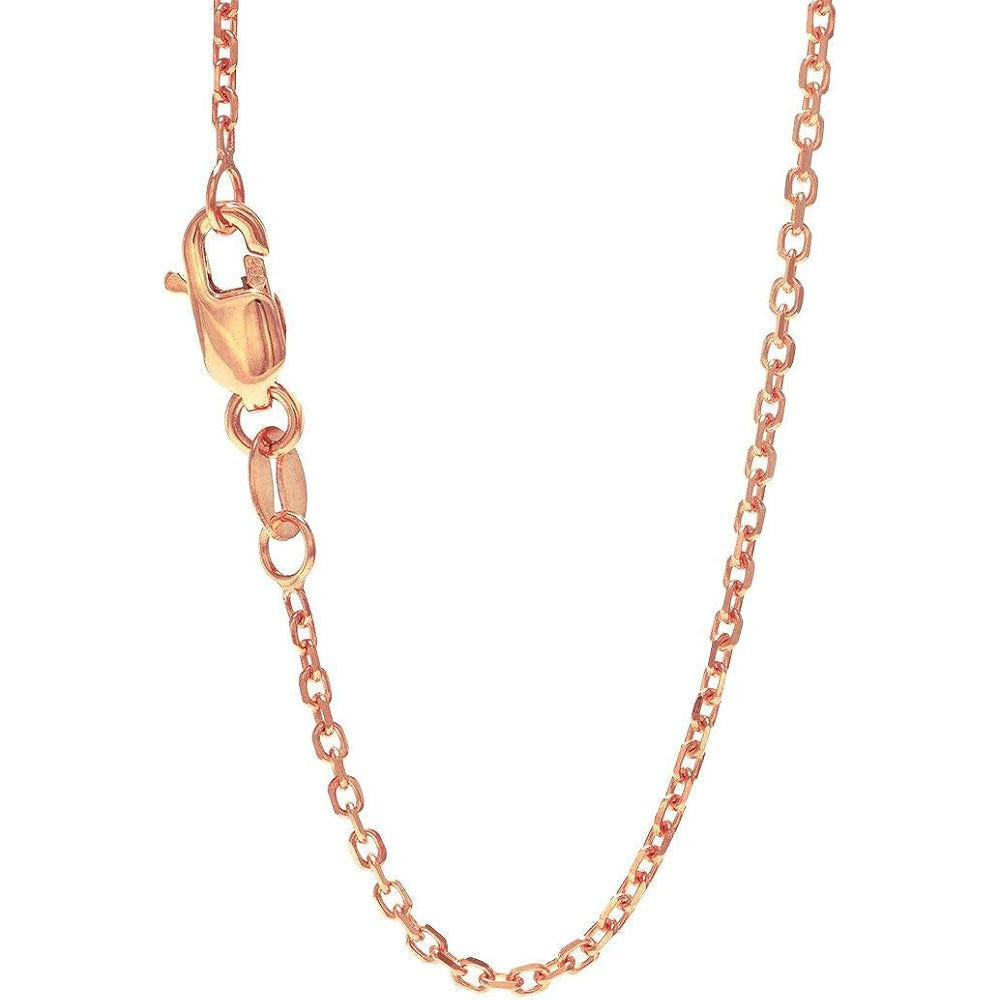 9k Rose Gold Lobster Clasp Cable Chain | 45cm