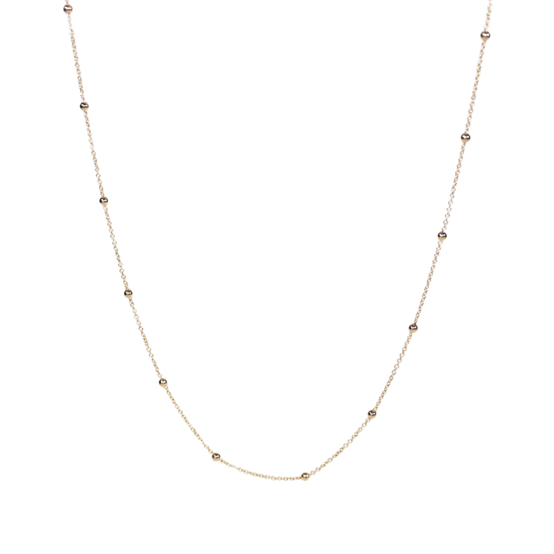 9k Yellow Gold Cable Link & Ball 45cm Chain