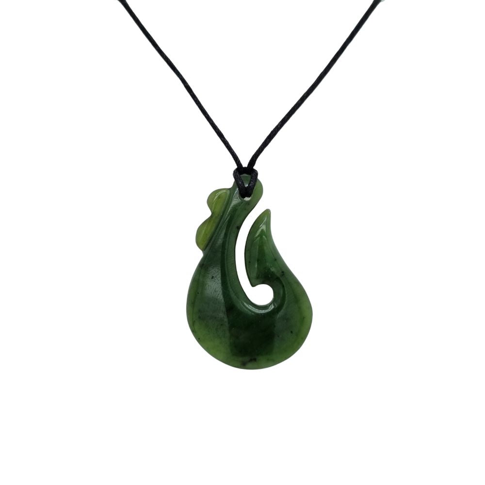 Wild at Heart NZ Greenstone Hook Pendant