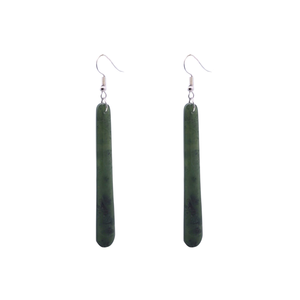 Wild at Heart Pounamu Drop Earrings | Sterling Silver