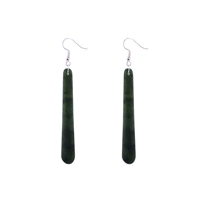 Wild at Heart Pounamu Drop Earrings | Sterling Silver