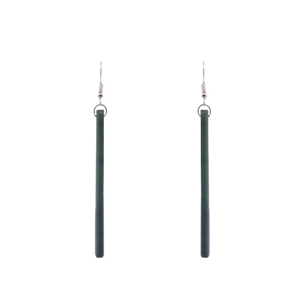 Wild at Heart Pounamu Drop Earrings | Sterling Silver