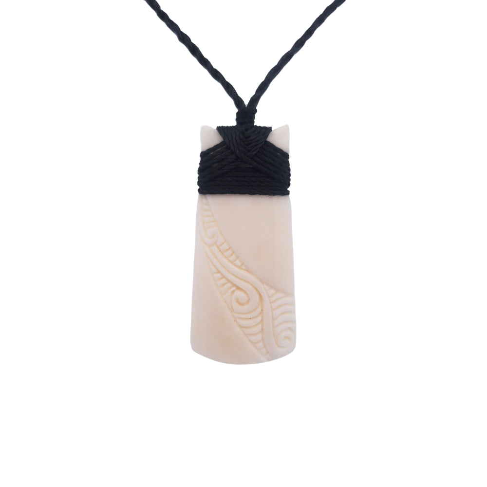 Wild at Heart Bone Toki Engraved Pendant