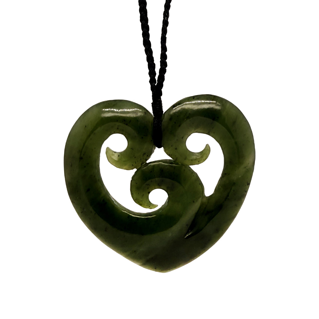 Wild At Heart Triple Koru Heart Pendant