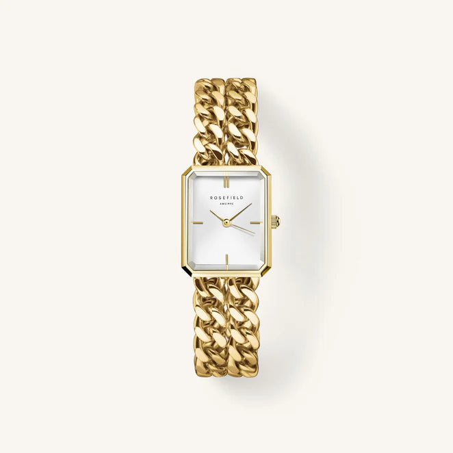 Rosefield Studio Double Chain Gold Watch