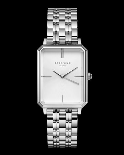 Rosefield Octagon Silver Watch