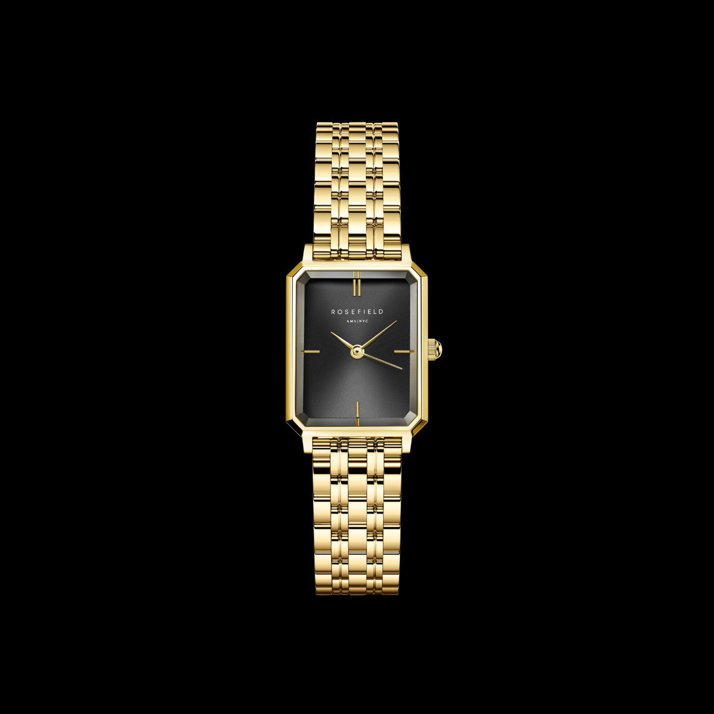 Rosefield Octagon XS Black Gold-Watch