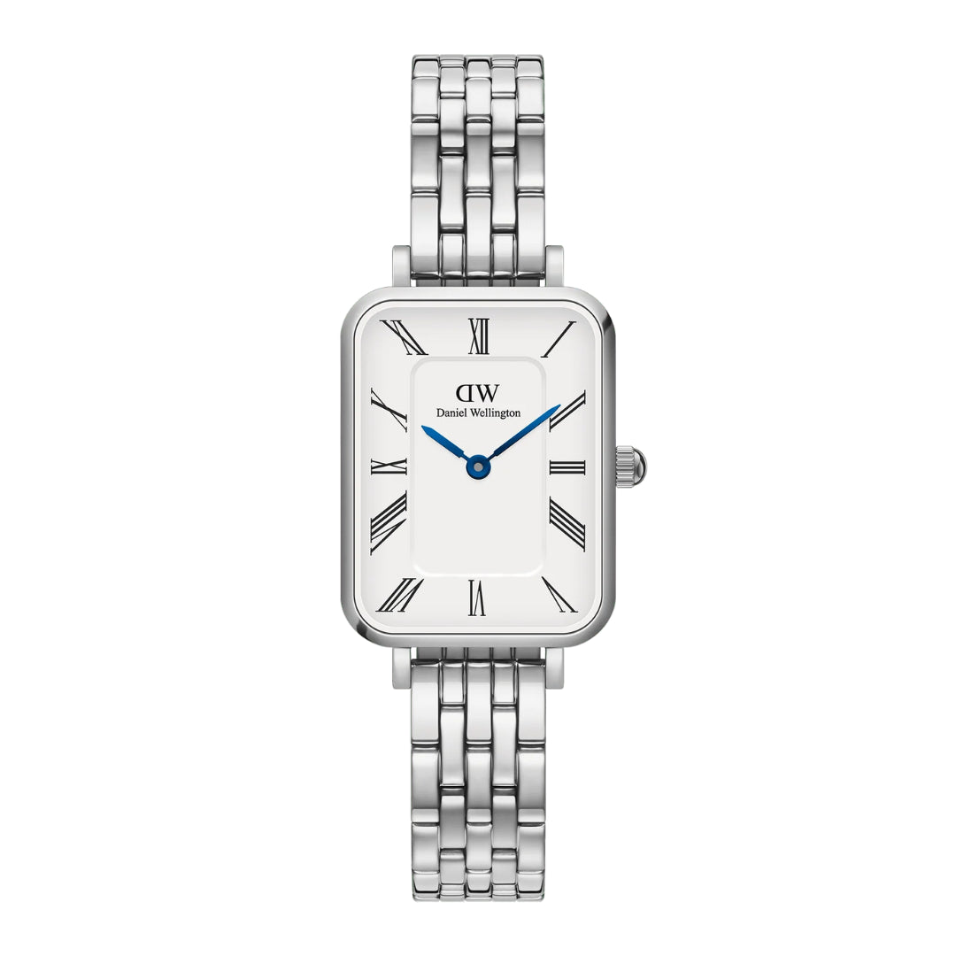 Daniel Wellington Quadro Roman Numerals 5-Link Silver